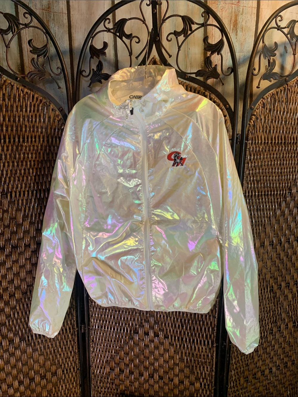 Iridescent Cntr Sportswear Jacket with Hood Size S
